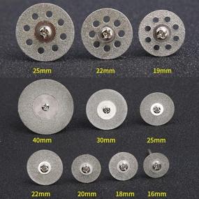 img 1 attached to 💎 Diamond Cutting Wheel Set with 10PCS 1/8" Discs for Dremel Rotary Tool by Oudtinx