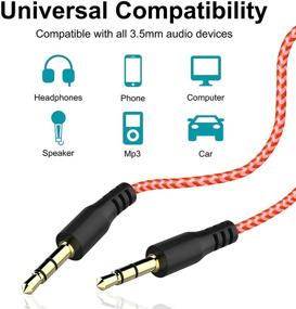 img 3 attached to 🔌 7-Pack AUX Cable Hi-Fi Sound: 3.5mm Male to Male Audio Cord for Car & Home Stereos, iPhone, Android, Beats Headphones & More