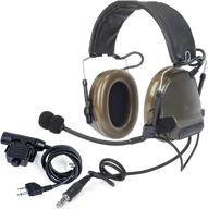 【z-tac official store】 z-tactical comta iii headset headset（z051-fg） u94 ptt kenwood push to talk（z113-ken） noise reduction headphone walkie talkie dual ptt for military radio logo