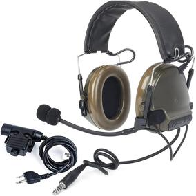 img 4 attached to 【Z-TAC Official Store】 Z-Tactical Comta III Headset Headset（Z051-FG） U94 PTT Kenwood Push To Talk（Z113-KEN） Noise Reduction Headphone Walkie Talkie Dual PTT For Military Radio