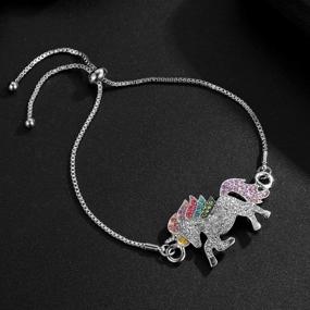 img 3 attached to 🌈 ALoveSoul Little Princess Rainbow Unicorn Pendant Necklace – Women's Fashion Gift