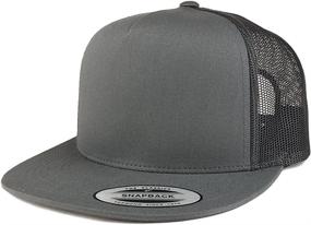 img 3 attached to 🧢 Trendy Apparel Shop Flexfit Brand: Classy Flatbill Trucker Snapback Cap with Mesh