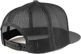 img 1 attached to 🧢 Trendy Apparel Shop Flexfit Brand: Classy Flatbill Trucker Snapback Cap with Mesh