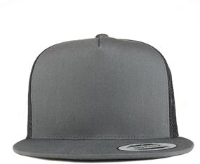 img 2 attached to 🧢 Trendy Apparel Shop Flexfit Brand: Classy Flatbill Trucker Snapback Cap with Mesh