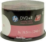 📀 hp dvd+r dl double layer 8x 8.5gb white inkjet printable 50-pack spindle логотип