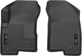 img 4 attached to 🚗 Husky Liners 13001 - Custom-Fit Floor Mats for 2007-12 Dodge Caliber, 2007-16 Jeep Compass (Passenger Side, 1 Retaining Hook) & 2007-17 Jeep Patriot (Front, Weatherbeater, Black)