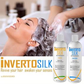 img 3 attached to 🧴 INVERTO SILK Keratin Shampoo Set: Luxurious Sulfate Free Solution for Frizzy, Damaged, and Color Treated Hair - 2 x 360ml Bottles, Protects Hair Color, Eliminates Frizz