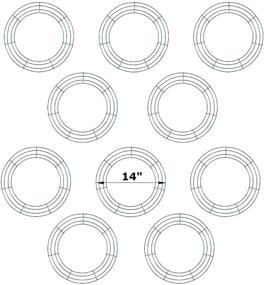 img 4 attached to 🎄 10-Pack of Green 14-inch Round Wire Wreath Frames for Christmas - MTB Wreath Forms