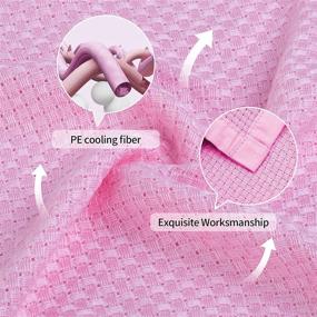 img 2 attached to 🌬️ Qnnwuus Cooling Blankets - Queen Size Bamboo Blanket for Hot Sleepers, All-Season Cooling Blanket to Keep Cool, Ultra-Cool Lightweight Bed Blanket (79x91 inches, Pink)