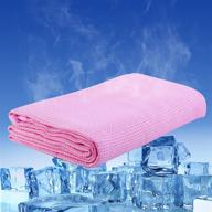 🌬️ qnnwuus cooling blankets - queen size bamboo blanket for hot sleepers, all-season cooling blanket to keep cool, ultra-cool lightweight bed blanket (79x91 inches, pink) logo