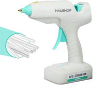 🔌 cordless hot glue gun kit with 20pcs full size glue sticks, fast preheating, 60w high temp, lithium-ion hot melt, diy projects, arts, crafts, quick repairs, home decoration - haushof logo