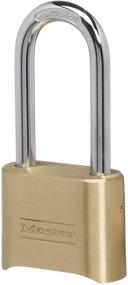 img 4 attached to Master Lock 175DLH: Set Your Own Combination Padlock with 2-1/4in. Shackle & Elegant Brass Finish