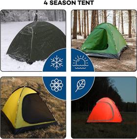 img 1 attached to 🏕️ REVALCAMP Two Person Tent: Waterproof & Windproof 4 Season Camping Tent - Durable, Easy Set-up - Ideal for Backpacking & Hiking