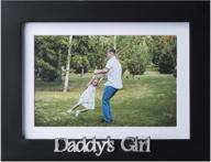 klikel daddy's girl picture frame - express your love for dad with a beautiful black 👨 wood frame - perfect for 4x6 or 5x7 photos - versatile wall mount and table desk display логотип