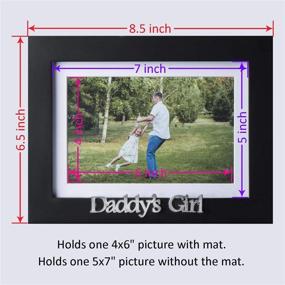 img 3 attached to Klikel Daddy's Girl Picture Frame - Express Your Love for Dad with a Beautiful Black 👨 Wood Frame - Perfect for 4x6 or 5x7 Photos - Versatile Wall Mount and Table Desk Display