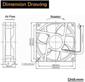 img 2 attached to 🌀 High-Speed Dual Ball Bearing 12V DC Cooling Fan - GDSTIME 12038 12cm 120mm x 38mm 4500rpm Big Air Flow 5 Inch