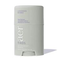 🌿 taos aer - aluminum-free natural deodorant for men and women, long-lasting & naturally scented (lavender myrrh, mini) - clean beauty logo