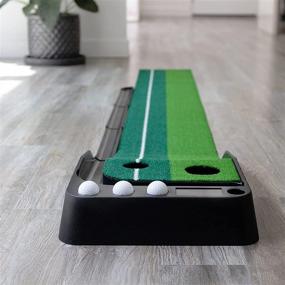 img 1 attached to 🏌️ Enhance Your Golf Skills Anywhere with the Nicheo 8.2 ft x 11.8 inch Portable Putting Green: Indoor/Outdoor Golf Practice Mat with Auto Ball Return