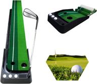 🏌️ enhance your golf skills anywhere with the nicheo 8.2 ft x 11.8 inch portable putting green: indoor/outdoor golf practice mat with auto ball return логотип