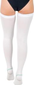 img 2 attached to 🧦 Moderate Level Compression Stockings, Thigh High Unisex Ted Hose Socks 15-20 mmHg for Anti Embolism