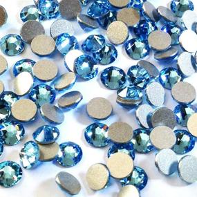 img 1 attached to AQUAMARINE (202) Lake Blue Swarovski NEW 2088 XIRIUS Rose 20ss 5mm Flatback Rhinestones - 144 pcs (1 Gross) from Mychobos