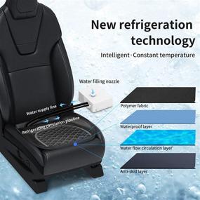 img 3 attached to Optimized Cooling Car Seat Cushion - 12V Automotive Seat Cover with Water Circulatory System for Summer Driving, Driver Seat Cushion with Intelligent Temperature Control for Auto Car Supplies(1 Pack)