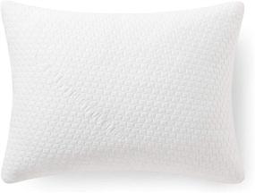 img 4 attached to 🌙 YnM Shredded Memory Foam Adjustable Pillow: Ideal for All Sleep Positions, Complete with Pillow Case, Standard Size