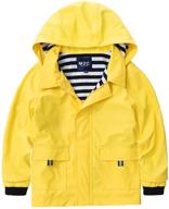 🧥 stylish and waterproof: m2c boys girls hooded rain jacket with cotton lining - ideal windbreaker logo