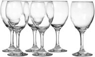 🍷 set of 6 small white wine glasses from lav, empire collection – thick and durable – dishwasher safe – ideal for parties, weddings, and everyday use – perfect gift option – 8.25 ounce capacity логотип