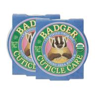 🦡 badger - cuticle care balm with soothing shea butter, certified organic, nourish and protect cuticles and nails, fingernail care, dry splitting cuticle protection, 0.75 oz (2 pack) logo