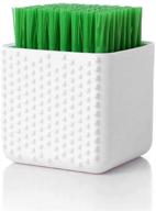 multi-purpose silicone laundry scrub brush for clothes, underwear, shoes - versatile dual-use cleaning tool in soft plastic (white) logo