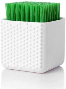 img 4 attached to Multi-purpose Silicone Laundry Scrub Brush for Clothes, Underwear, Shoes - Versatile Dual-use Cleaning Tool in Soft Plastic (White)