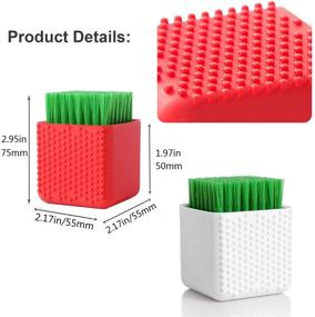 img 1 attached to Multi-purpose Silicone Laundry Scrub Brush for Clothes, Underwear, Shoes - Versatile Dual-use Cleaning Tool in Soft Plastic (White)