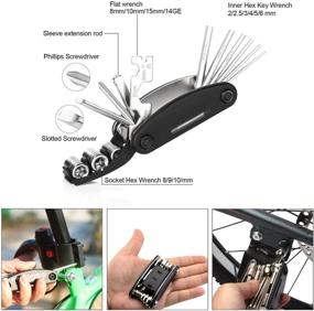 img 1 attached to 🚲 DAWAY A35 Bike Repair Kit - 120 PSI Mini Pump & 16 in 1 Bicycle Multi Tool with Handy Bag | Glueless Tire Tube Patches & Tire Levers Included - Practical Gift for Cyclists