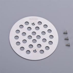 img 3 attached to 🪣 TRUSTMI 4 1/4-inch Screw-in Shower Drain Grate Replacement Cover: Chrome, Oil Rubbed Bronze, and Brushed Nickel Options Available