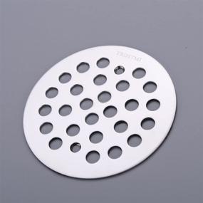 img 2 attached to 🪣 TRUSTMI 4 1/4-inch Screw-in Shower Drain Grate Replacement Cover: Chrome, Oil Rubbed Bronze, and Brushed Nickel Options Available