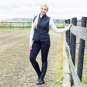 img 1 attached to Enhance Your Horse Riding Experience with HORZE Active Women's Full Seat Breeches featuring Silicone Grip and Convenient Front Pocket