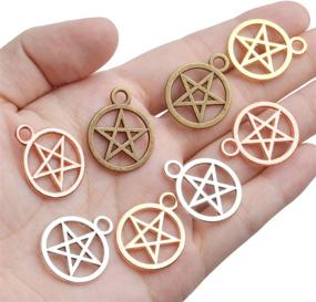 img 1 attached to Pentacle Pendants Pentagram Necklace Beacelet