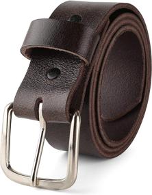 img 2 attached to 👔 Upgrade Your Style with Grain Leather Interchangeable Buckles 5000BUK: The Perfect Men's Accessories in Belts