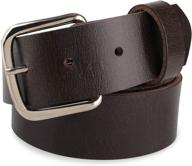 👔 upgrade your style with grain leather interchangeable buckles 5000buk: the perfect men's accessories in belts logo