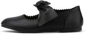 img 2 attached to 👧 DREAM PAIRS Girls Ballerina Flats with Mary Jane Style and Adorable Front Bow for Dress Shoes