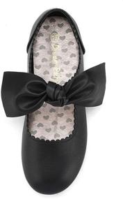 img 3 attached to 👧 DREAM PAIRS Girls Ballerina Flats with Mary Jane Style and Adorable Front Bow for Dress Shoes