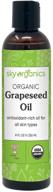 🍇 grapeseed oil by sky organics (8oz) – 100% pure, cold-pressed & natural – ideal for massage, cooking, and aromatherapy – rich in vitamins a, e, and k – helps reduce wrinkles logo