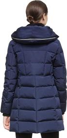 img 3 attached to 🧥 Stylish and Warm: Orolay Women's Hooded Winter Down Coat - Quilted Mid Length Puffer Jacket