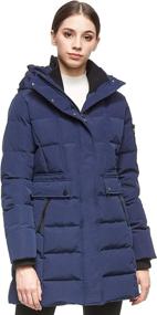 img 4 attached to 🧥 Stylish and Warm: Orolay Women's Hooded Winter Down Coat - Quilted Mid Length Puffer Jacket