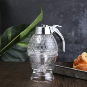 img 2 attached to 🍯 Honey Dispenser Set: Acrylic Syrup Dispenser with Beautiful Honeycomb Jar - 2 Pack