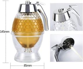 img 3 attached to 🍯 Honey Dispenser Set: Acrylic Syrup Dispenser with Beautiful Honeycomb Jar - 2 Pack