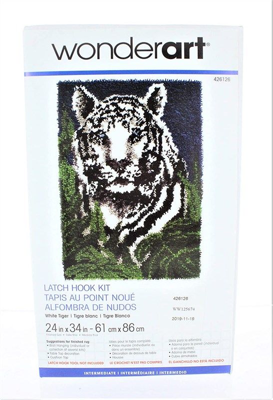 latch hook kit white tiger 로고