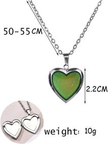 img 3 attached to Temperature Changing Earrings Necklace Heart Shaped