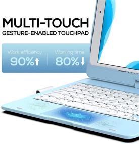 img 3 attached to 📱 Enhance Your iPad Experience: typecase Touch Keyboard Case with Trackpad for 10.2 inch iPad 2021 9th & 8th & 7th Gen, Air 3, Pro 10.5 | Slim 360° Protective Cover with Apple Pencil Holder & 10 Color Backlight